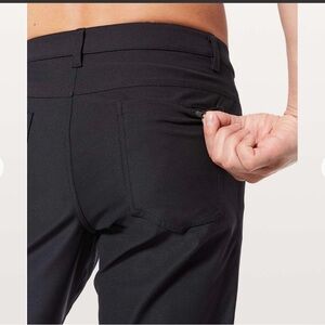lululemon ABC Pant Classic Black 5-Pocket Commuter Tech Trousers Size 33 As-Is